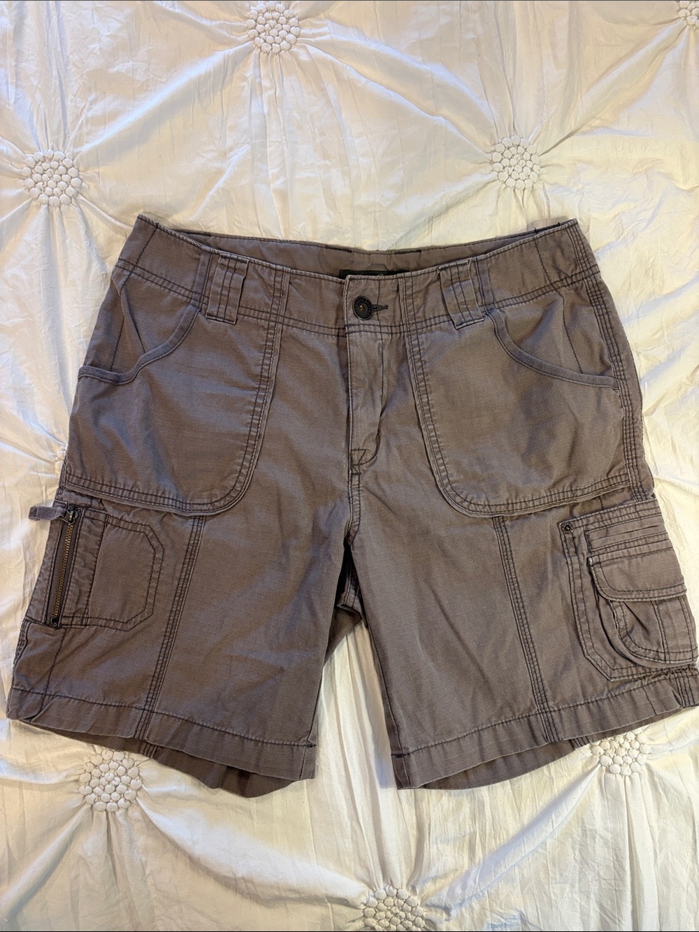 Eddie Bauer Taupe Utility Cargo Shorts